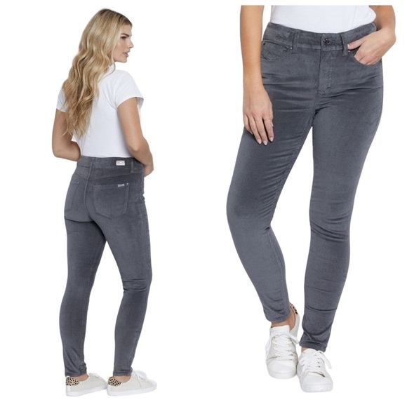 Seven7 Denim - Seven 7 Velvet Tummy less high rise Skinny Jean Gray Size 12 Quiet Shade